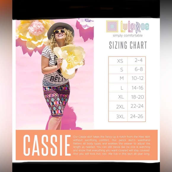 LuLaRoe Cassie Pencil skirt size M/10-12 - Picture 2 of 8